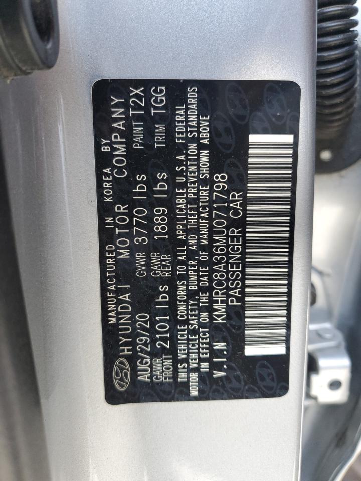 2021 Hyundai Venue Sel VIN: KMHRC8A36MU071798 Lot: 82334765