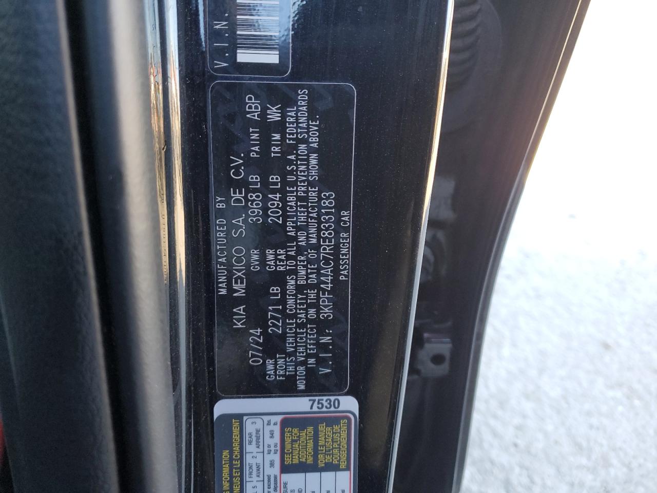 2024 Kia Forte Gt VIN: 3KPF44AC7RE833183 Lot: 89885835