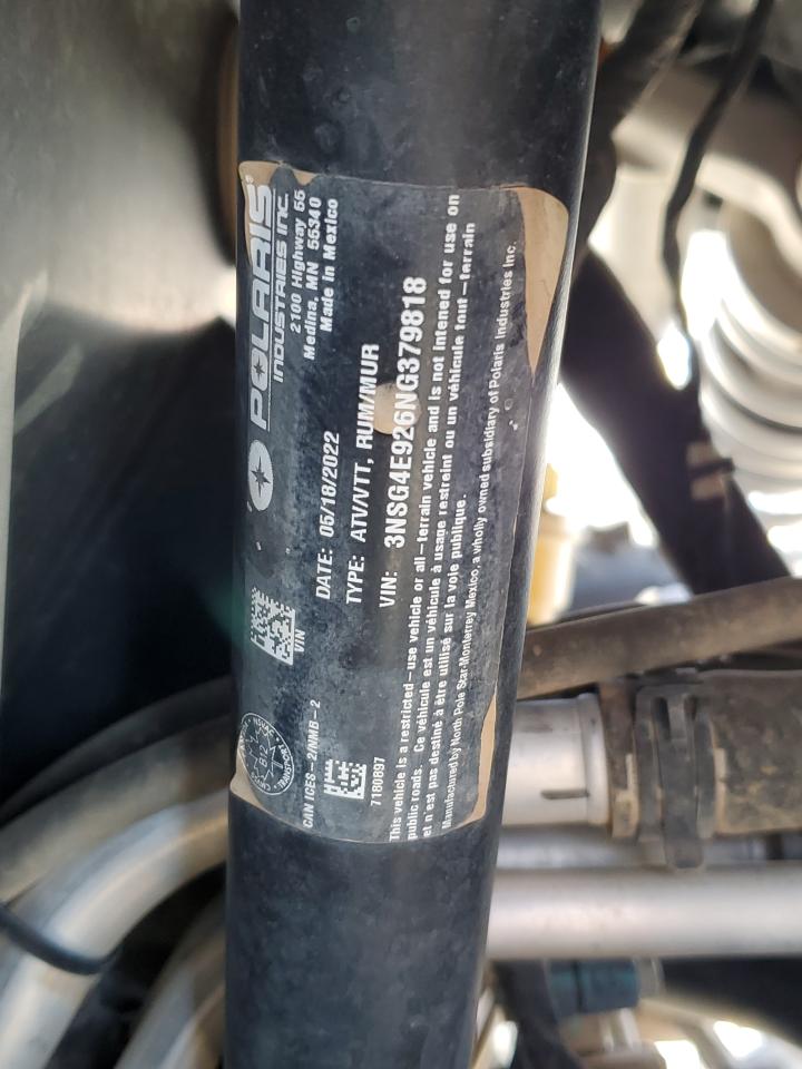 2022 Polaris Rzr Turbo R 4 Sport VIN: 3NSG4E926NG379818 Lot: 82711595