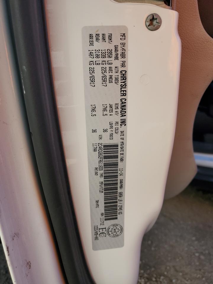 2015 Dodge Grand Caravan Se VIN: 2C4RDGBG2FR611659 Lot: 84373765