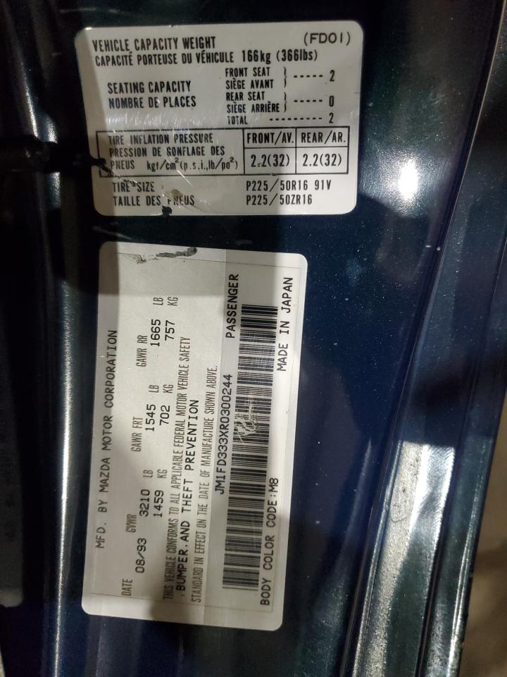 1994 Mazda Rx7 VIN: JM1FD333XR0300244 Lot: 85547445