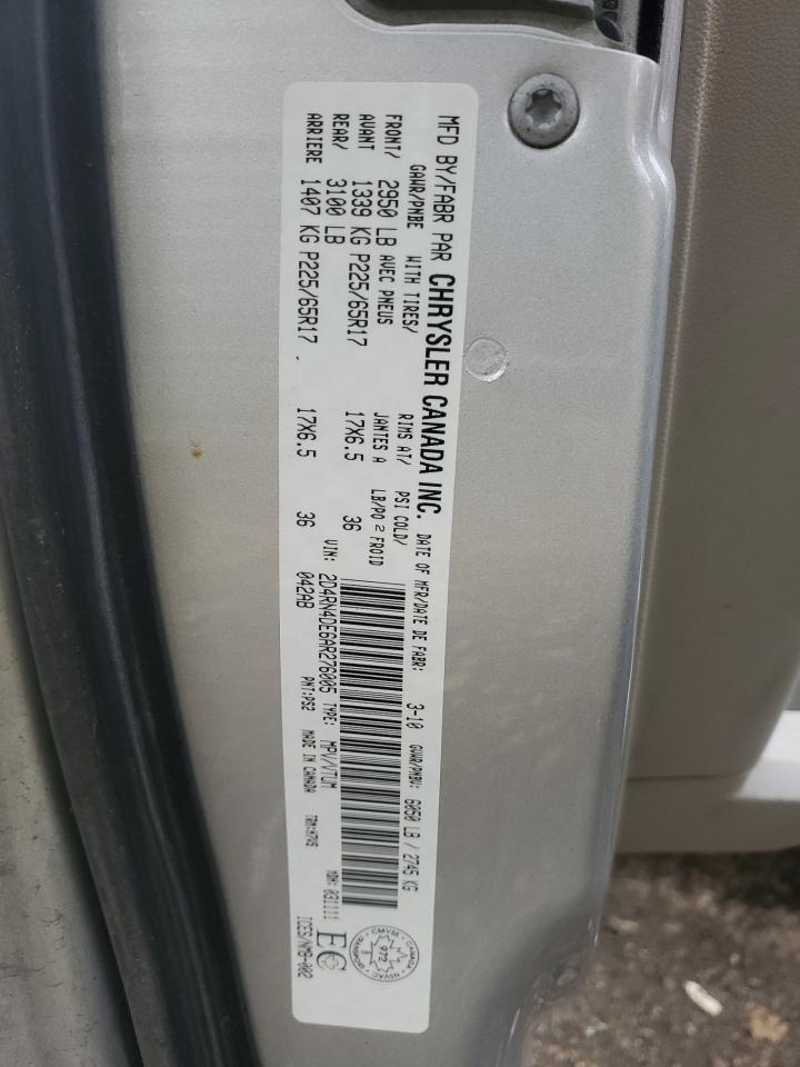 2010 Dodge Grand Caravan Se VIN: 2D4RN4DE6AR276005 Lot: 84243125