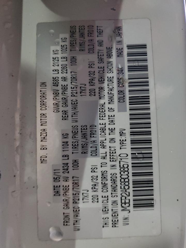 2011 Mazda Cx-7 VIN: JM3ER2A58B0385710 Lot: 90467195