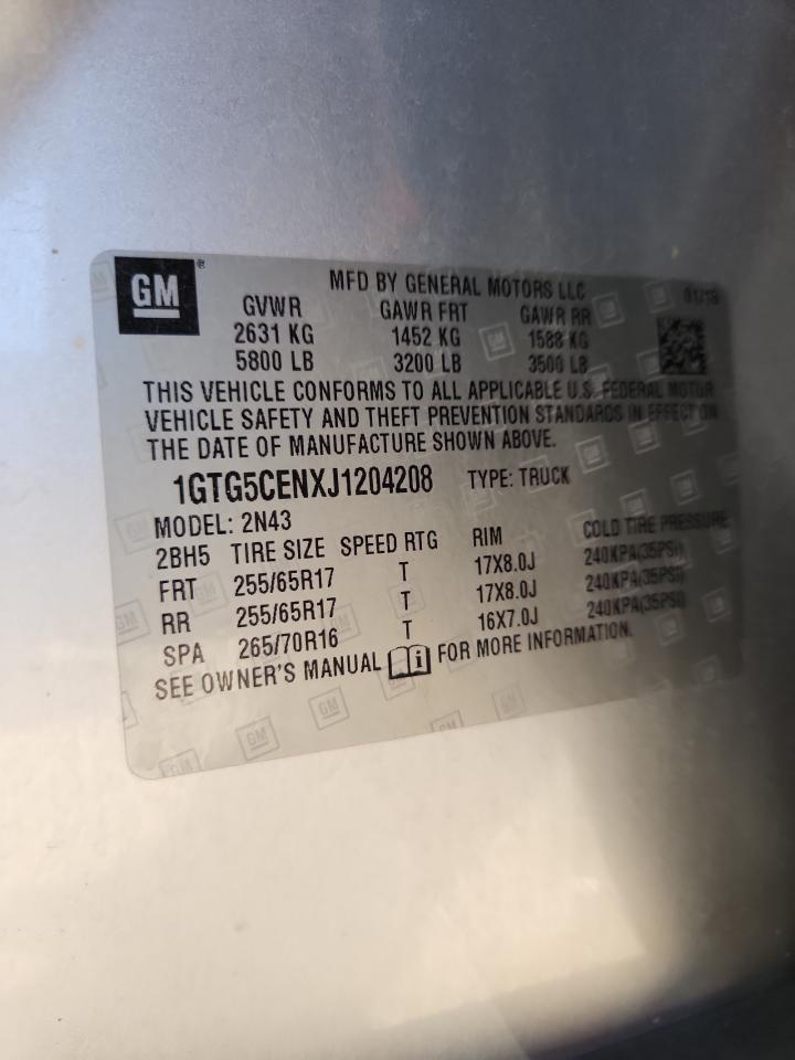 2018 GMC Canyon Sle VIN: 1GTG5CENXJ1204208 Lot: 90649355