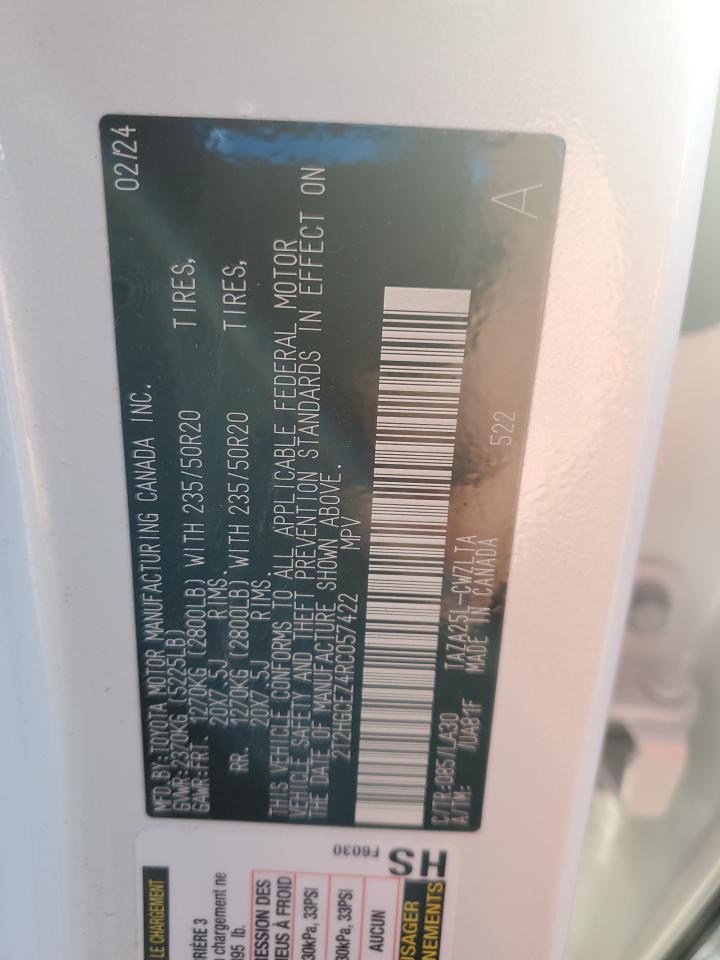 2024 Lexus Nx 350 Luxury VIN: 2T2HGCEZ4RC057422 Lot: 84476615