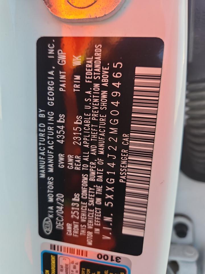 2021 Kia K5 Lxs VIN: 5XXG14J22MG049465 Lot: 87097665