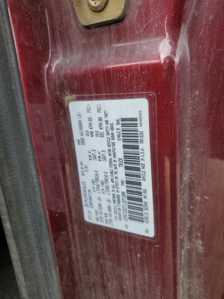 2001 Dodge Ram 2500 VIN: 1B7KF23Z71J571994 Lot: 85080165