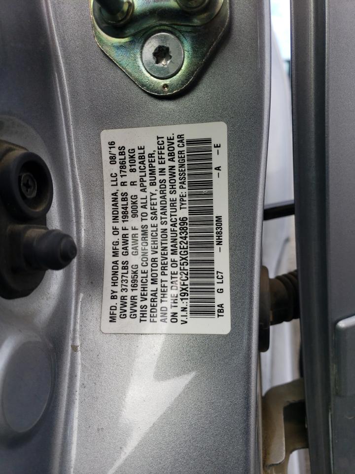 2016 Honda Civic Lx VIN: 19XFC2F5XGE243896 Lot: 86339655