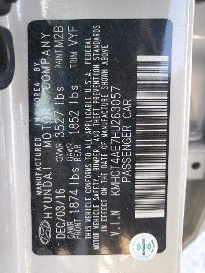 2017 Hyundai Accent Se VIN: KMHCT4AE7HU263057 Lot: 82180555