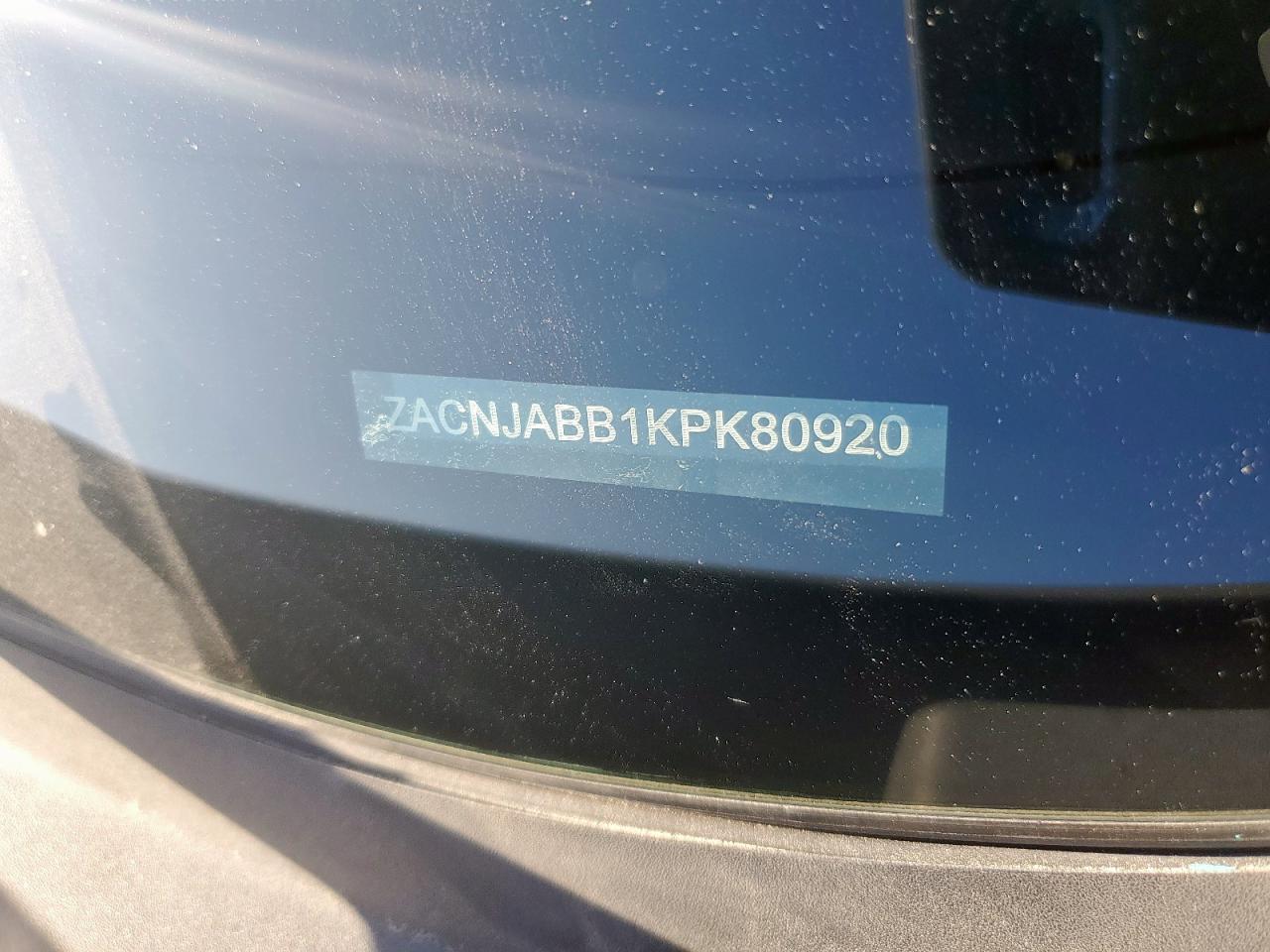 2019 Jeep Renegade Latitude VIN: ZACNJABB1KPK80920 Lot: 85004185