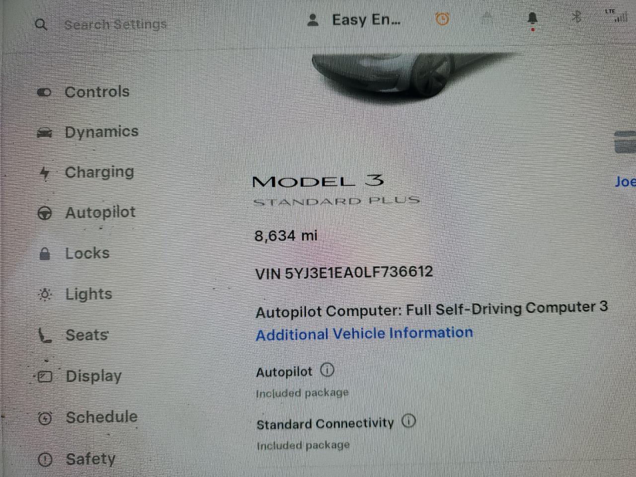 2020 Tesla Model 3 VIN: 5YJ3E1EA0LF736612 Lot: 85076995