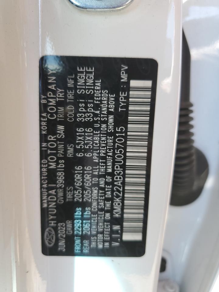 2023 Hyundai Kona Se VIN: KM8K22AB3PU057015 Lot: 81953795