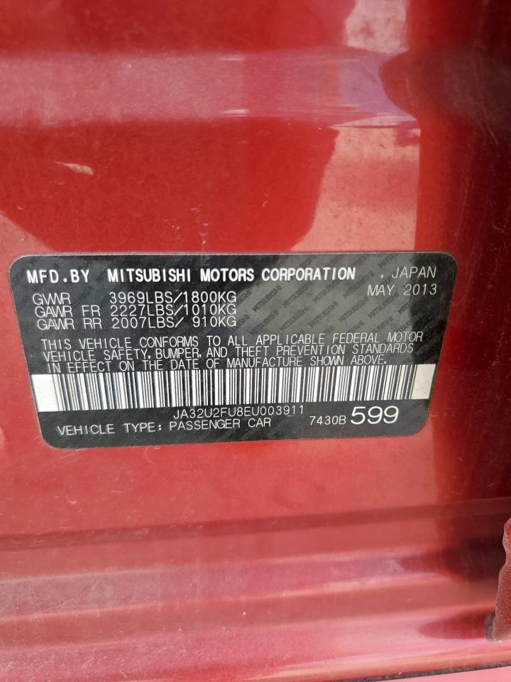 2014 Mitsubishi Lancer Es/Es Sport VIN: JA32U2FU8EU003911 Lot: 84587145