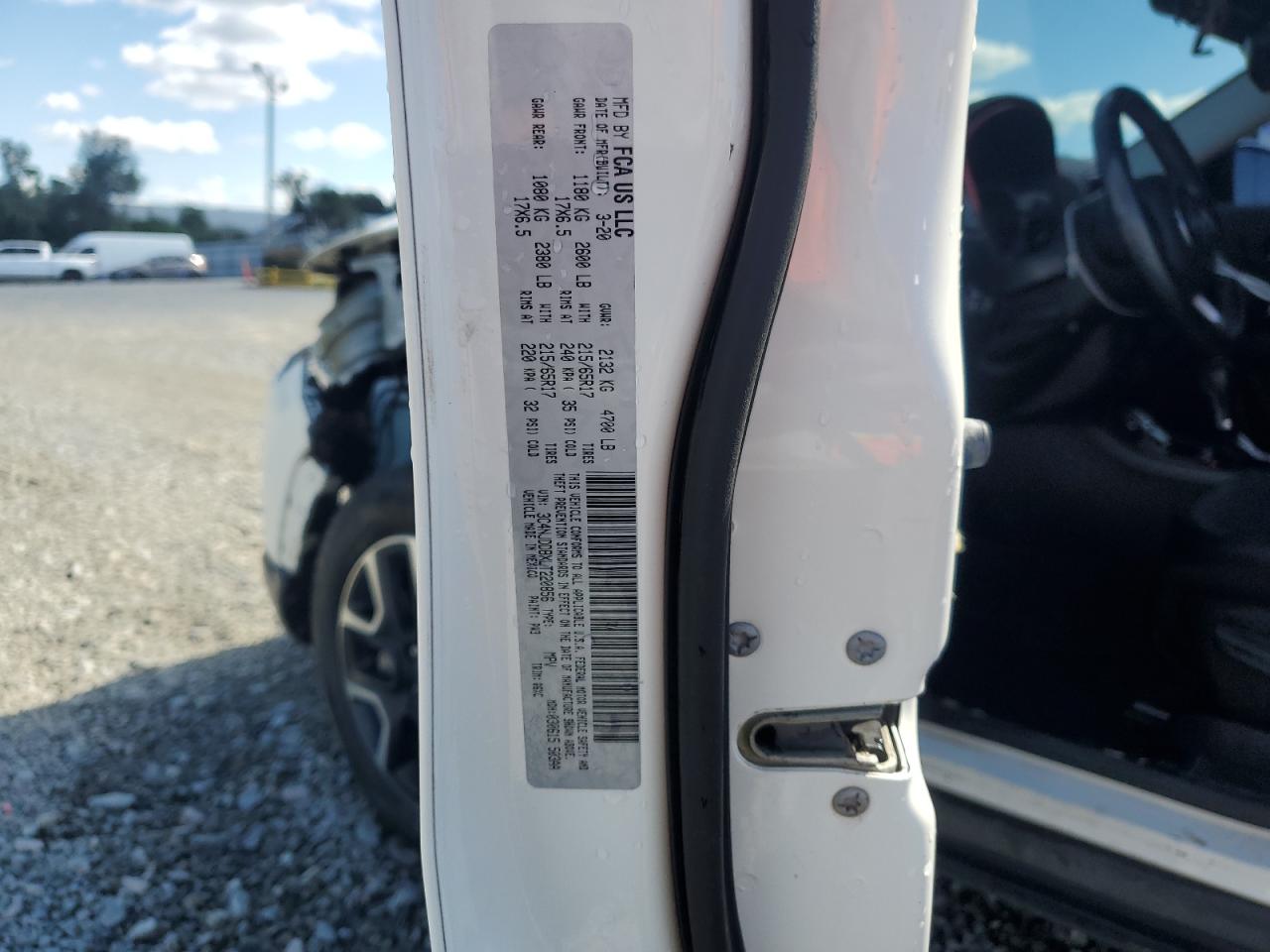 2020 Jeep Compass Trailhawk VIN: 3C4NJDDBXLT220856 Lot: 85345615