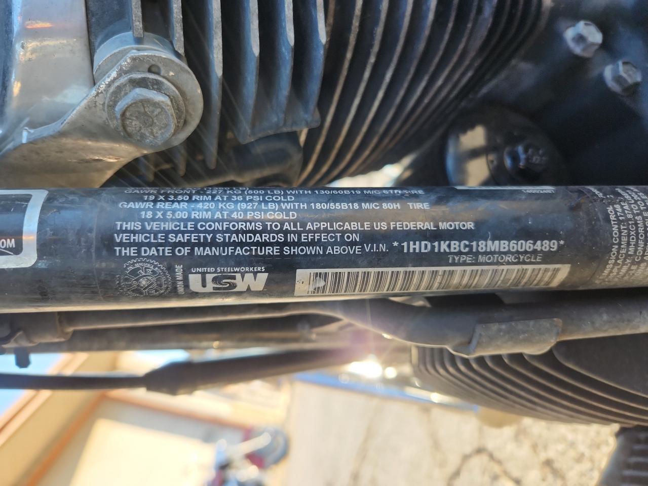 2021 Harley Davidson Flhx Street Glide VIN: 1HD1KBC18MB606489 Lot: 87278285