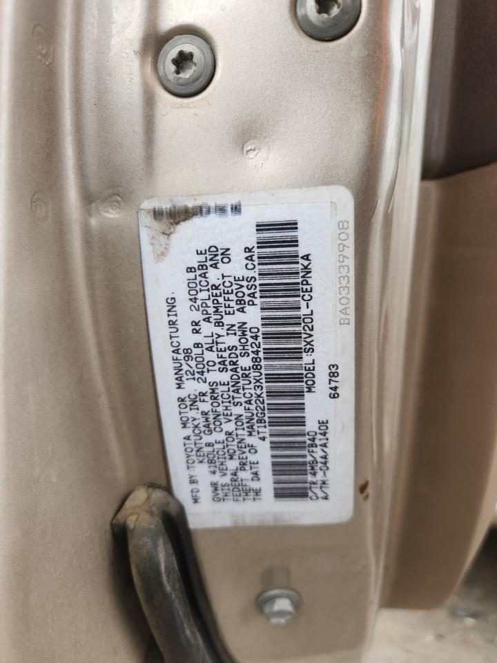 1999 Toyota Camry Ce VIN: 4T1BG22K3XU884240 Lot: 87450545