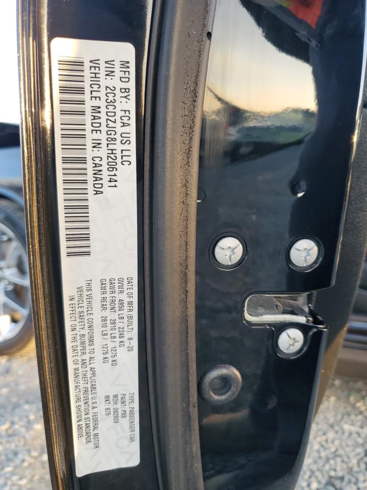 2020 Dodge Challenger Gt VIN: 2C3CDZJG8LH206141 Lot: 82705395