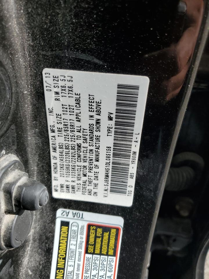 2013 Honda Cr-V Ex VIN: 5J6RM4H51DL085156 Lot: 91005785