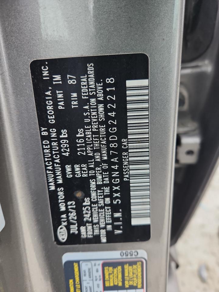 2013 Kia Optima Ex VIN: 5XXGN4A78DG242218 Lot: 85088855