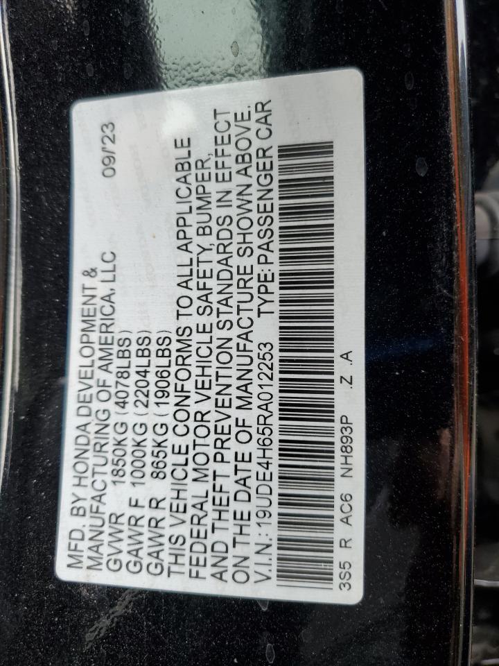 2024 Acura Integra A-Spec Tech VIN: 19UDE4H65RA012253 Lot: 85818775
