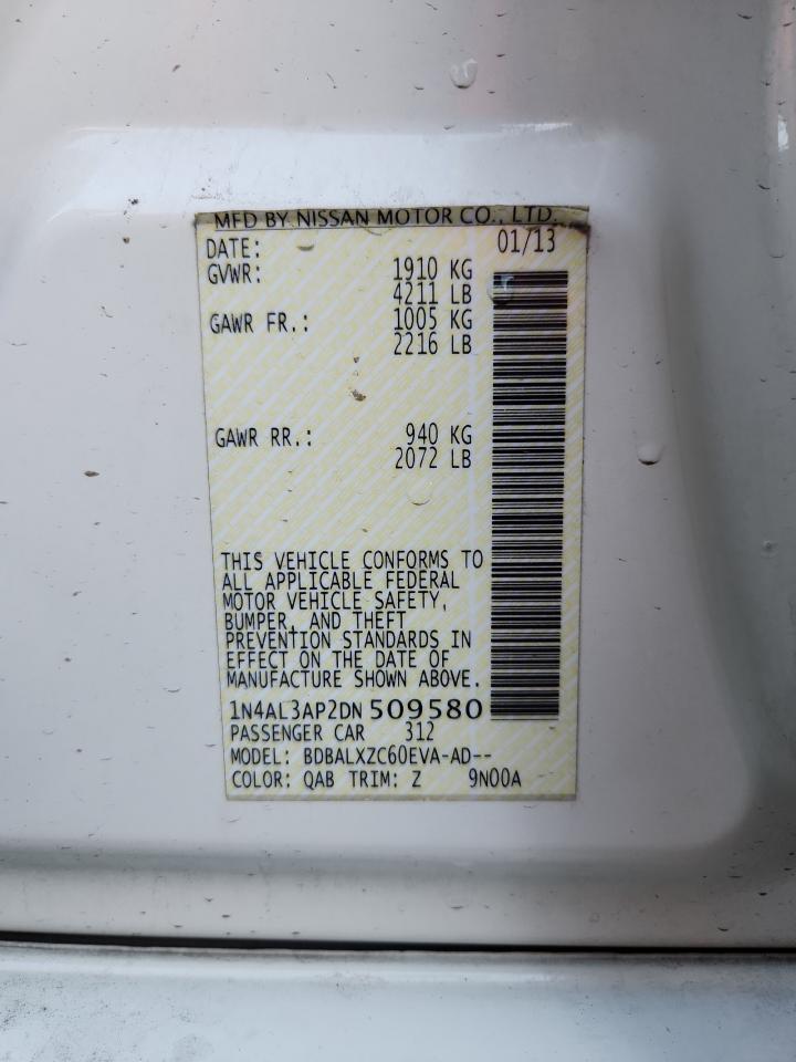 2013 Nissan Altima 2.5 VIN: 1N4AL3AP2DN509580 Lot: 90255755