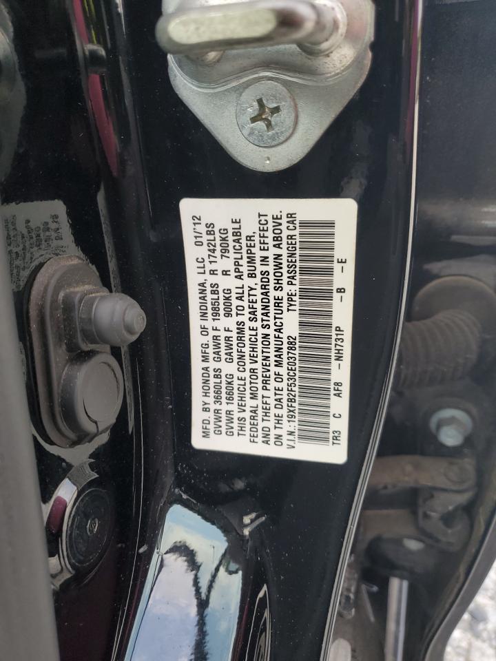 2012 Honda Civic Lx VIN: 19XFB2F53CE037882 Lot: 85892935