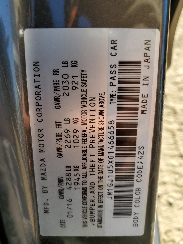 2016 Mazda 6 Sport VIN: JM1GJ1U5XG1466658 Lot: 84423475