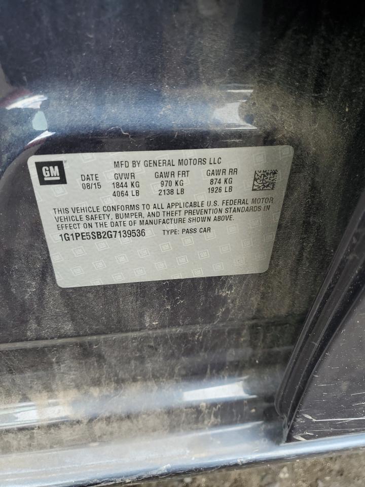 2016 Chevrolet Cruze Limited Lt VIN: 1G1PE5SB2G7139536 Lot: 85674715