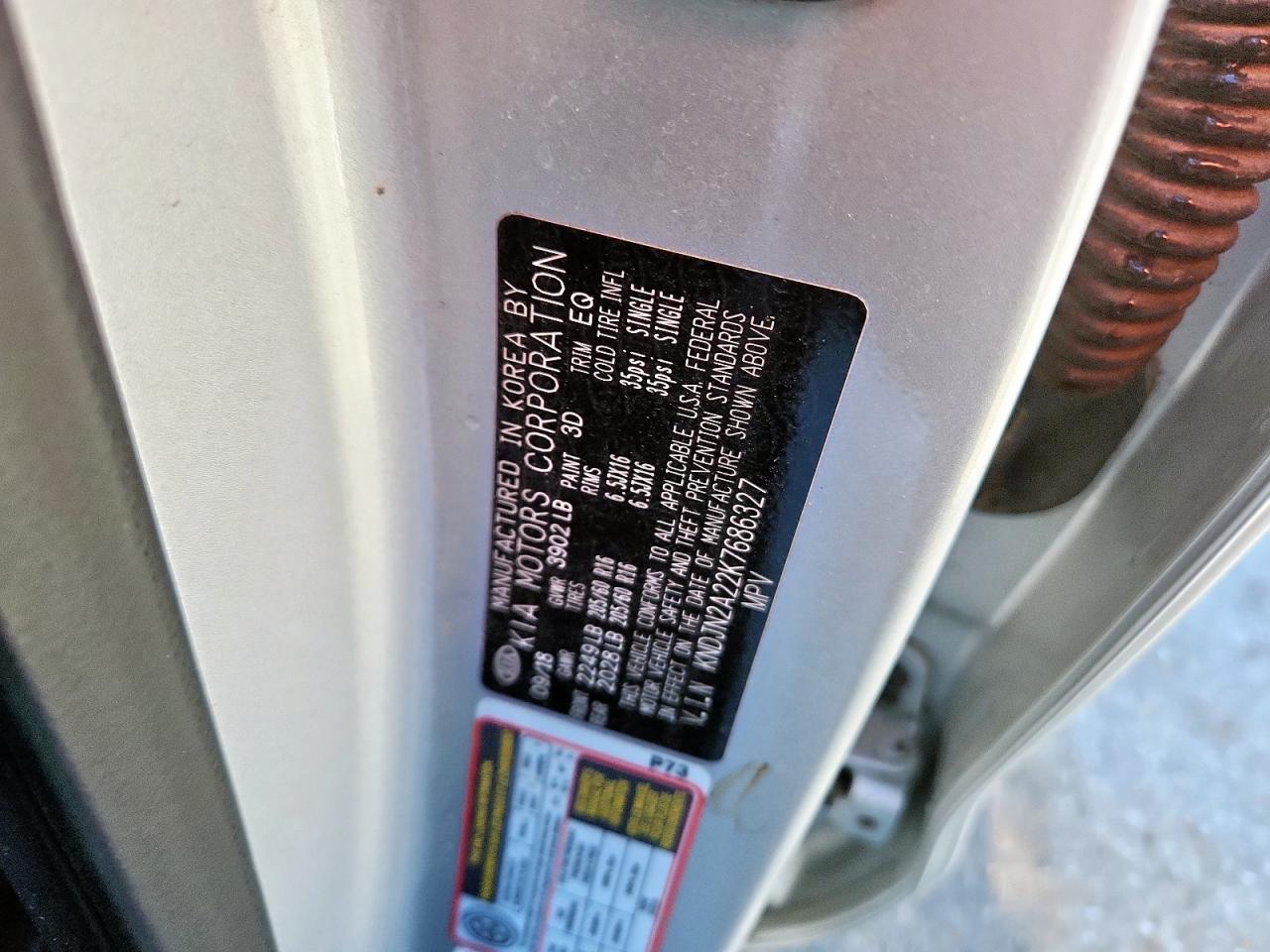 2019 Kia Soul VIN: KNDJN2A22K7686327 Lot: 85138305