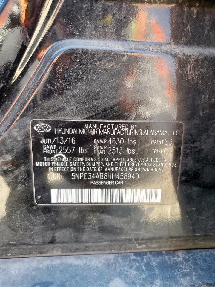 2017 Hyundai Sonata Sport VIN: 5NPE34AB8HH458940 Lot: 84299515