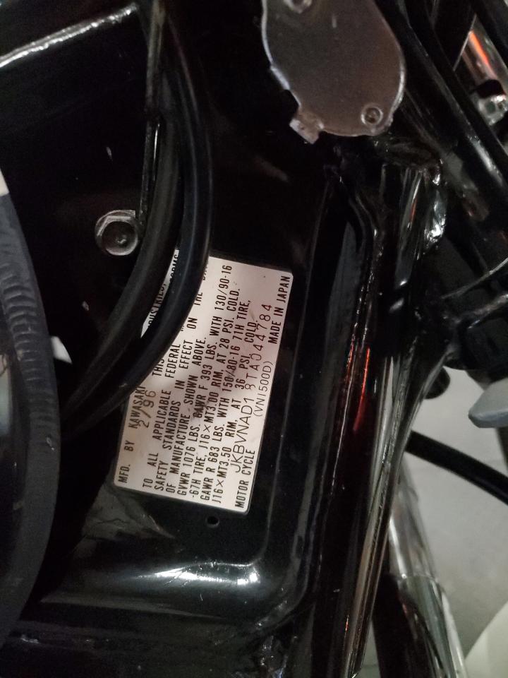 1996 Kawasaki Vn1500 D VIN: JKBVNAD18TA044784 Lot: 86789635
