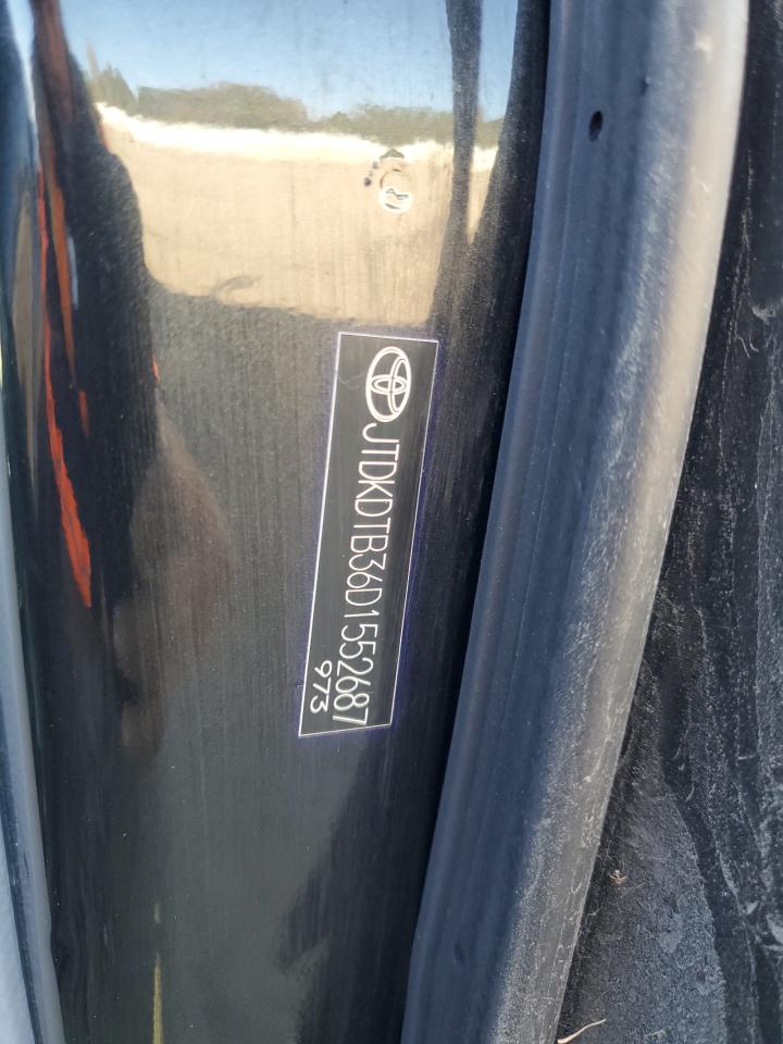 2013 Toyota Prius C VIN: JTDKDTB36D1552687 Lot: 89929335