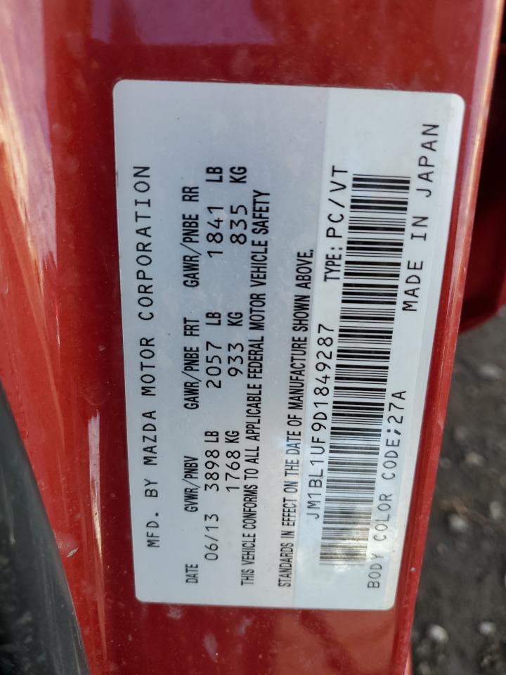 2013 Mazda 3 I VIN: JM1BL1UF9D1849287 Lot: 85001715
