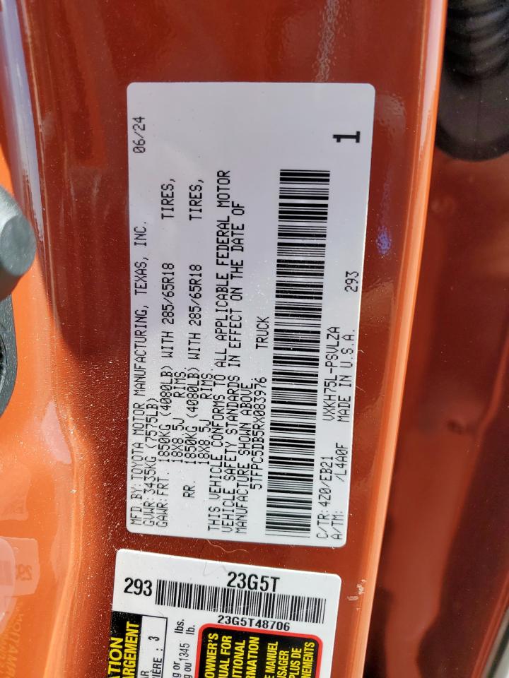 2024 Toyota Tundra Crewmax Limited VIN: 5TFPC5DB5RX083976 Lot: 85905735