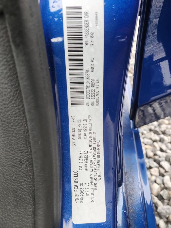 2016 Chrysler 200 Limited VIN: 1C3CCCAB1GN165370 Lot: 90274365