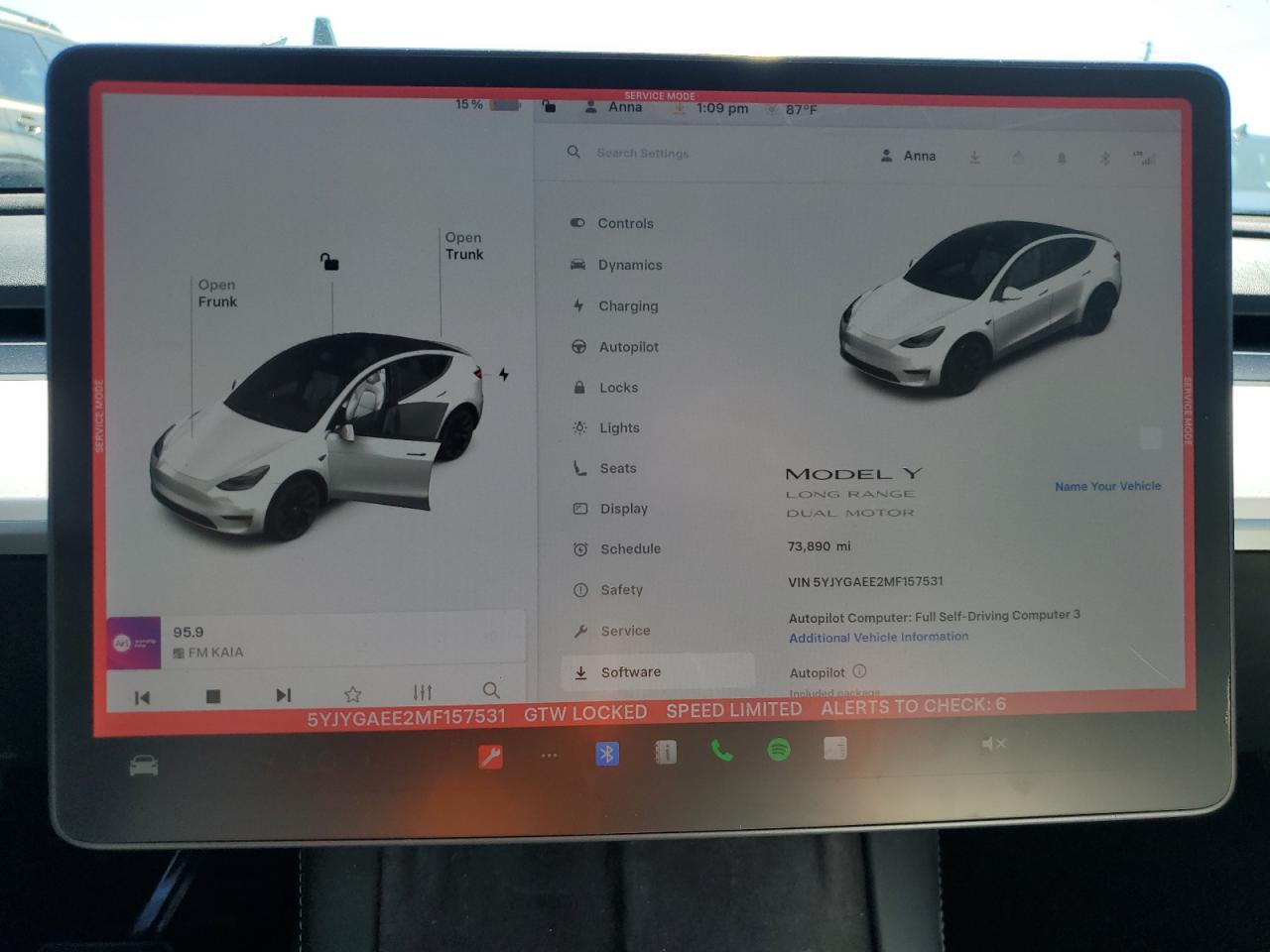 2021 Tesla Model Y VIN: 5YJYGAEE2MF157531 Lot: 85905655