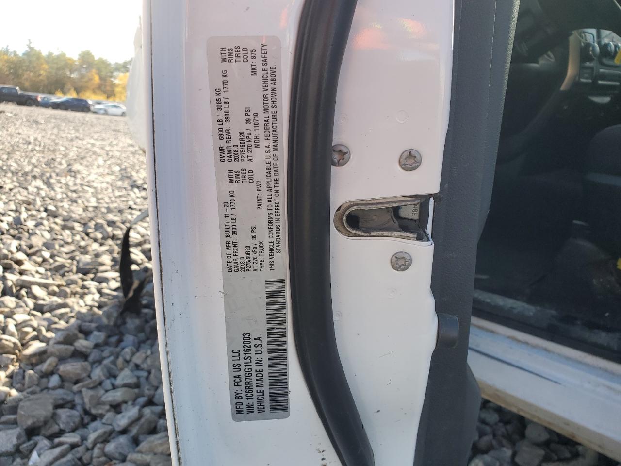 2020 Ram 1500 Classic Warlock VIN: 1C6RR7GG1LS162003 Lot: 87475755