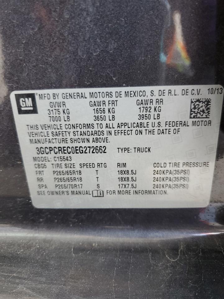 2014 Chevrolet Silverado C1500 Lt VIN: 3GCPCREC0EG272662 Lot: 86090595