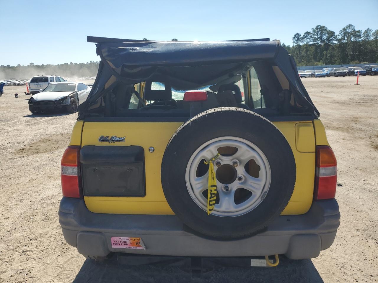 2003 Chevrolet Tracker VIN: 2CNBE18C236907645 Lot: 87083605