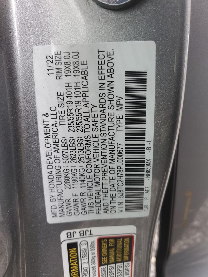 2023 Acura Rdx Advance VIN: 5J8TC2H78PL000677 Lot: 82395485