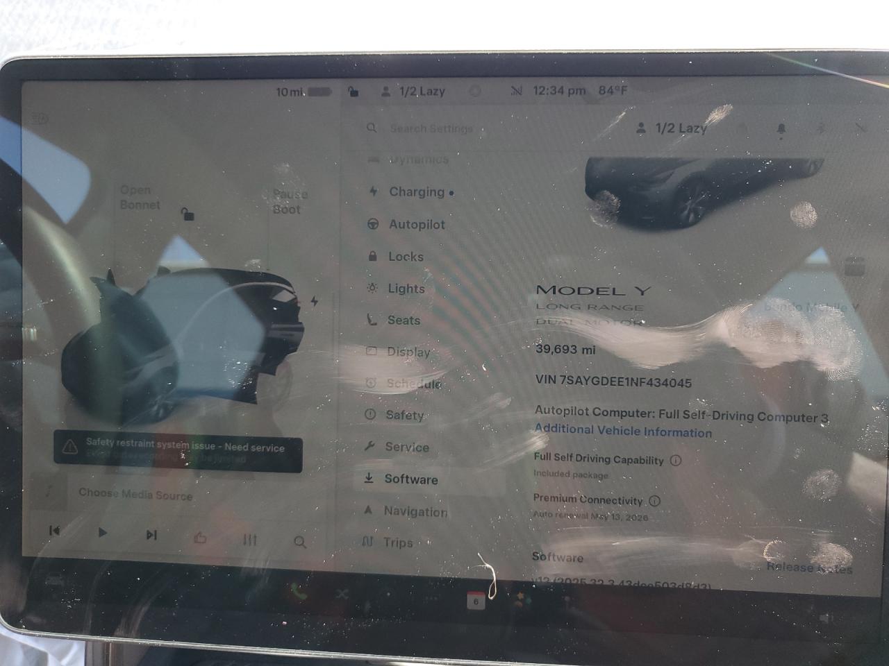 2022 Tesla Model Y VIN: 7SAYGDEE1NF434045 Lot: 85329685