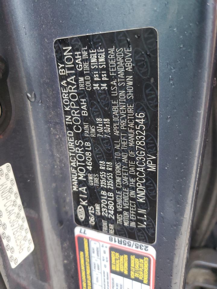 2016 Kia Sportage Ex VIN: KNDPCCAC3G7832546 Lot: 85779395