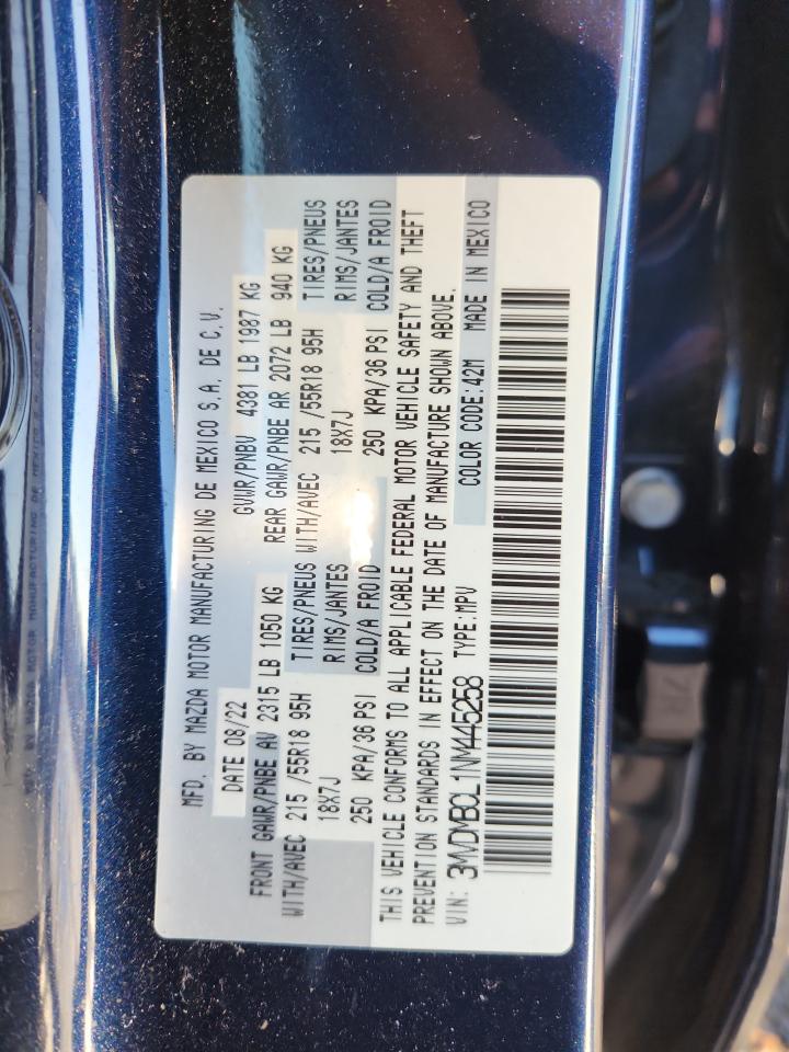 2022 Mazda Cx-30 Preferred VIN: 3MVDMBCL1NM445258 Lot: 84985375