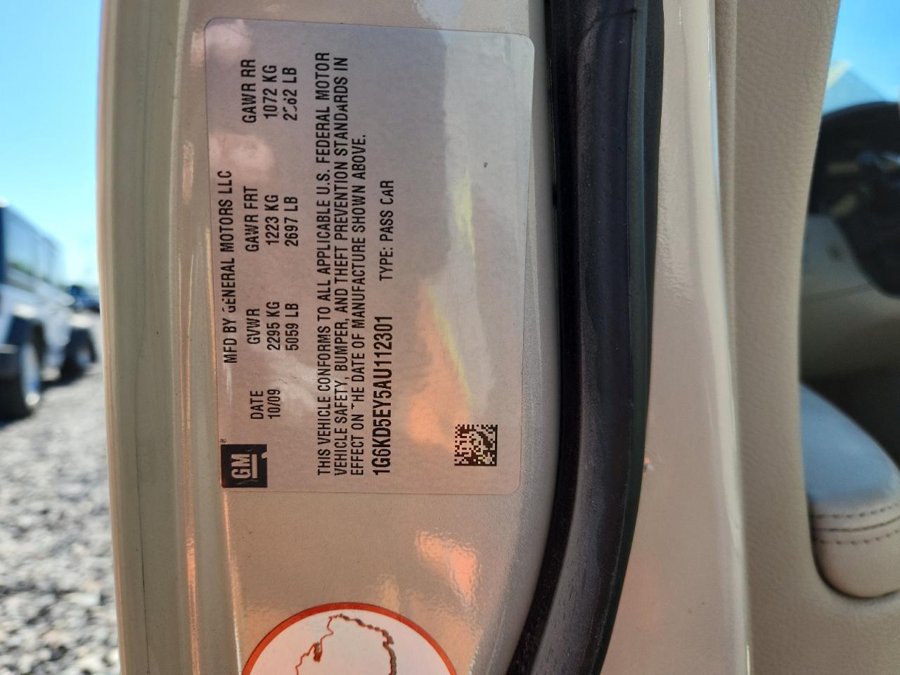 2010 Cadillac Dts Luxury Collection VIN: 1G6KD5EY5AU112301 Lot: 85751115