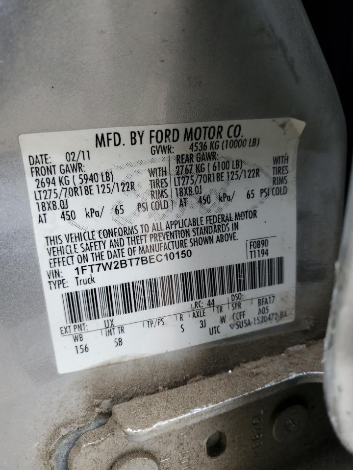 2011 Ford F250 Super Duty VIN: 1FT7W2BT7BEC10150 Lot: 90016075
