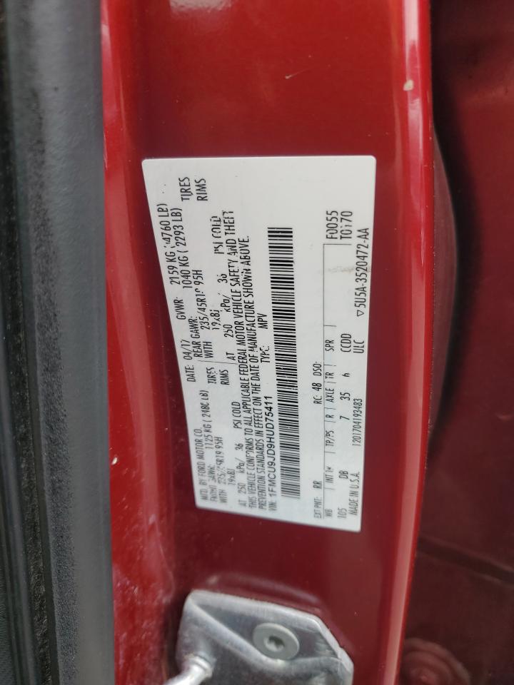 2017 Ford Escape Titanium VIN: 1FMCU9JD9HUD75411 Lot: 90622375