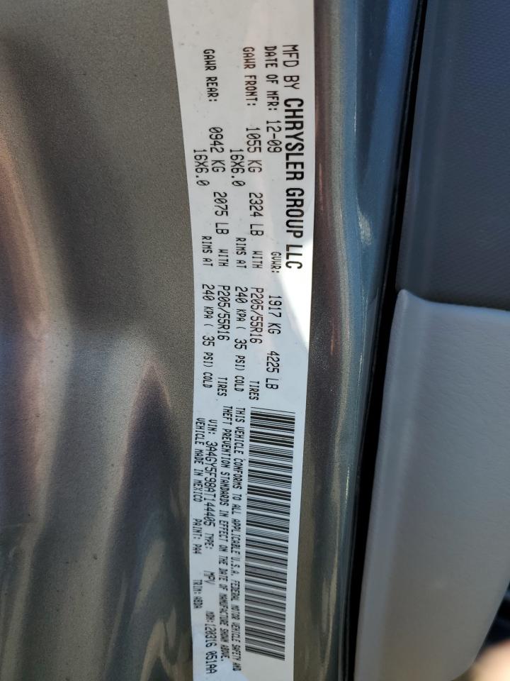 2010 Chrysler Pt Cruiser VIN: 3A4GY5F98AT144405 Lot: 86788185
