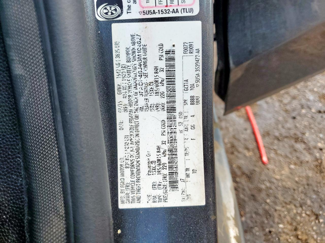 2016 Ford Fiesta Se VIN: 3FADP4BJ4GM104627 Lot: 84816185