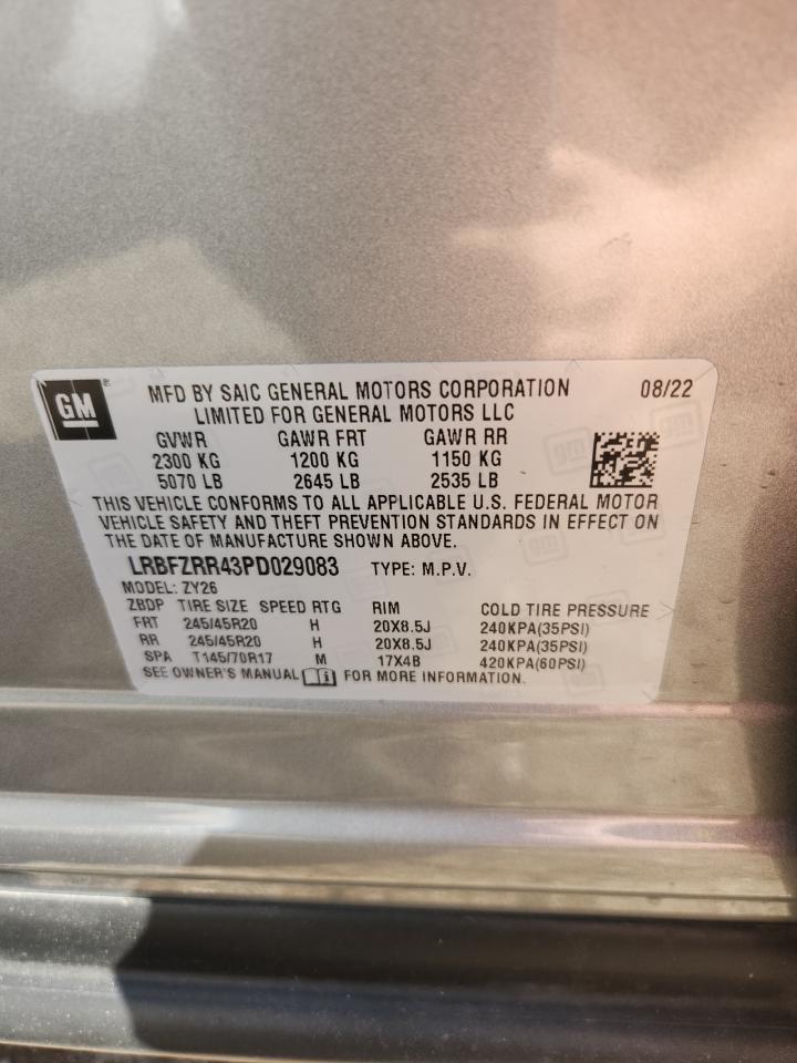 2023 Buick Envision Avenir VIN: LRBFZRR43PD029083 Lot: 87099915