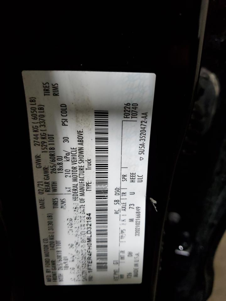 2021 Ford Ranger Xl VIN: 1FTER4FH0MLD32184 Lot: 90887445